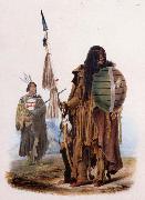 Karl Bodmer Assiniboin Indians oil painting artist